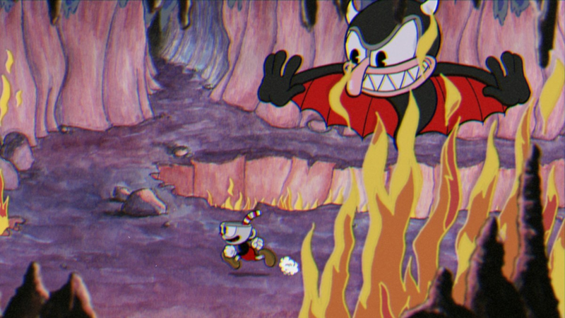 A still of the aforementioned bat boss. It was eventually cut from the game.